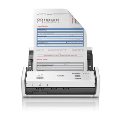 Brother ADS-1300 escaner Escáner con alimentador automático de documentos (ADF) 600 x 600 DPI A4 Blanco, Escáneres