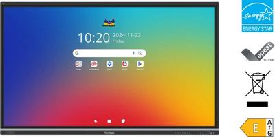 Viewsonic IFP7551 Display pizarra blanca interactiva 190,5 cm (75") 3840 x 2160 Pixeles Pantalla táctil Negro, Monitores