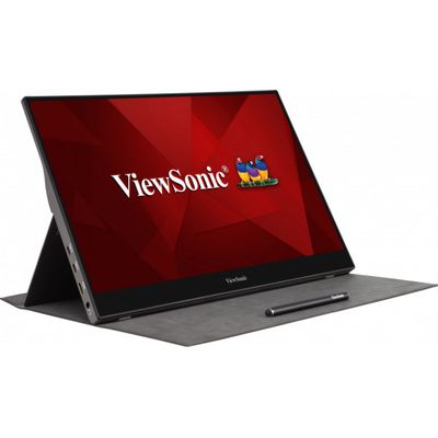 Viewsonic TD1655 pantalla para PC 39,6 cm (15.6") 1920 x 1080 Pixeles Full HD LED Pantalla táctil Multi-usuario Negro, Plata — Monitores